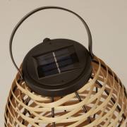 Solar-LED-terrasselampe Netan, brun, rotting, 23 cm, IP44