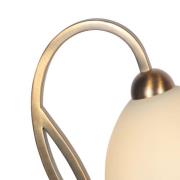 Bordlampe Anthea, bronse, krem, metall, glass, E27