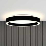 LED-taklampe Ringlux, svart, Ø 30 cm, metall, 2700 K