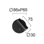 LED-vegglampe Tara, svart, Ø 9 cm, metall
