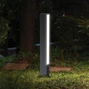 LED-sokkellampe Lir, høyde 60 cm, mørkegrå metall