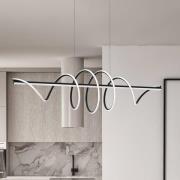 LED-hengelampe Twist, plast svart, 30 W, lengde 110 cm