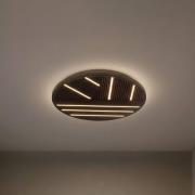 Lucande LED-taklampe Orven, tre, Ø 50 cm, dimbar