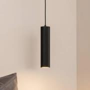 Pendellampe Carbon, svart, Ø 6 cm, aluminium