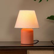 Bordlampe Macia, terrakotta/naturfarge 27 cm Keramikk/stoff