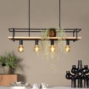 Hengelampe Milonga, svart, lengde 100 cm, metall/tre