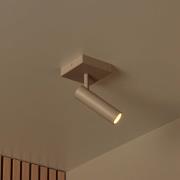 Downlight Grado, lengde 10 cm, taupe, metall