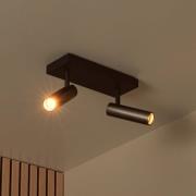 Downlight Grado, lengde 25 cm, grå, metall, 2 lyskilder