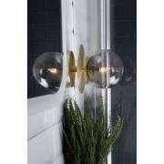 Globen Lighting vegglampe ART DECO, messing/grå Ø 16 cm IP44