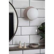 Globen Lighting vegglampe ART DECO, hvit/hvit, Ø 16 cm, IP44