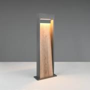 LED-gatelampe SALMON, treutseende, høyde 60 cm, metall, IP44