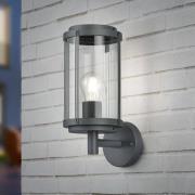 Utendørs vegglampe TANARO, antrasitt, høyde 33 cm, metall, IP44