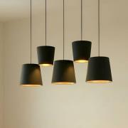 Lucande Thamila hengelampe, svart, gull, jern