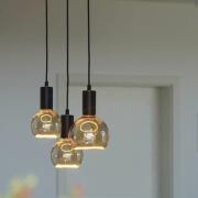 SEGULA hengelampe Madox Square 3X Wave, svart, stål, E27