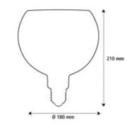 SEGULA LED Floating Filo svart G180 E27 5W 2.200 K dimbar