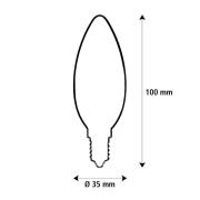 Segula LED Fire Flame Line E14 0,2W Stearinlys Twisted 1800K Dekorasjo...