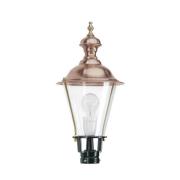 Sokkellampe K4b med kobber, grønn