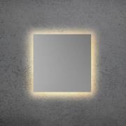 LED-vegglampe BLADE Q, matt sølv, 34 x 34 cm, metall dimbar