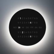 LED-vegglampe BLADE O'CLOCK, svart, Ø 59 cm Metall veggklokke