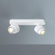 LED-spotlight BRUSH, hvit, 30 cm, 2 lyskilder, dimbar, 2.700 K