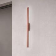 LED-vegglampe Demi M, teglrød, aluminium, høyde 100 cm, IP54