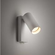 Veggspot FOURTY, hvit, høyde 17 cm, metall, GU10