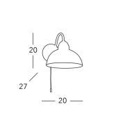 Kolarz Vegglampe Nonna Ø 20 cm Blomst gullfarget Kant bølget
