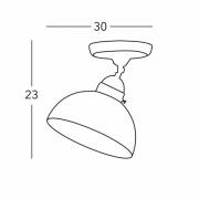 KOLARZ Taklampe Nonna, Ø 30 cm, sitroner, glatt kant