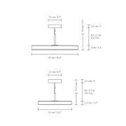 UMAGE LED-hengelampe Asteria Plus Medium svart Ø 43 cm CCT