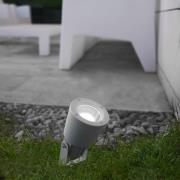Hubble utendørs spot, grå, GU10, aluminium