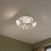 Taklampe Trogir, beige, 3 lyskilder, stål, Ø 30 cm