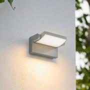 Lindby utendørs LED-vegglampe Sherin, grå, IP54, svingbar