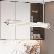 LED-hengelampe ESPADA, polert krom, 122 cm, metall/glass