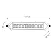 LED-vegglampe ESPADA, polert krom Bredde 70 cm Metall IP44