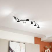 Lindby taklampe Jyla, 6 lyskilder, matt svart