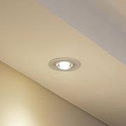 Lindby innfellingslampe Jyla, matt hvit, Ø 13 cm, GX53