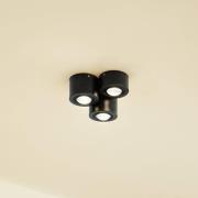 Lindby Downlight Jyla, 3 lyskilder, matt svart, GX53