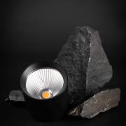 SLC LED skinnespot Fox, svart, 3 000 K, 3-fase skinne