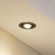 Lindby innfellingslampe Jyla, matt nikkel, Ø 13 cm, GX53