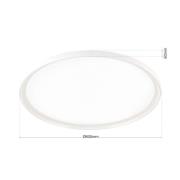 LED-taklampe GAMMA, Ø 60 cm, hvit, fjernkontroll, CCT dim