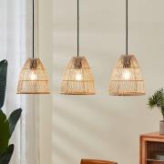 Hengelampe Ayesgarth med tre rottingskjermer