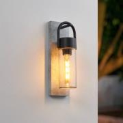 EGLO Carraro utendørs vegglampe, grå/svart/klar