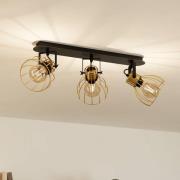 EGLO Sambatello taklampe 3 lyskilder svart/gull