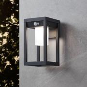 Utendørs LED-solcellevegglampe Martano med sensor