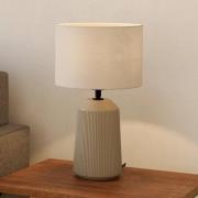 Bordlampe Capalbio, sandfarget fot / hvit skjerm