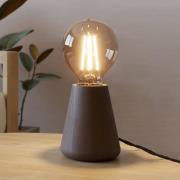 Asby bordlampe, mørkt tre, høyde 10 cm, tre