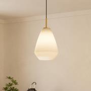 Caprarola hengelampe, Ø 20 cm, sandfarget, glass/metall