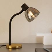 Macere bordlampe, messing/svart