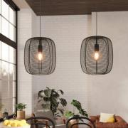 Rinroe hengelampe, lengde 90 cm, svart, 2 lyskilder, stål