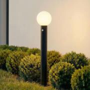 Lindby veilampe Dangan, svart/hvit, 90 cm, glass, sensor